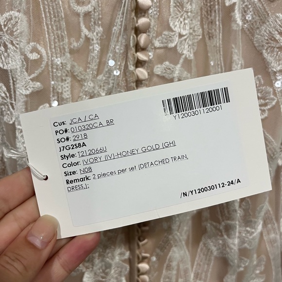 Original Tags still attached - Never been worn Jasmine Bridal wedding dress - Picture 11 of 12